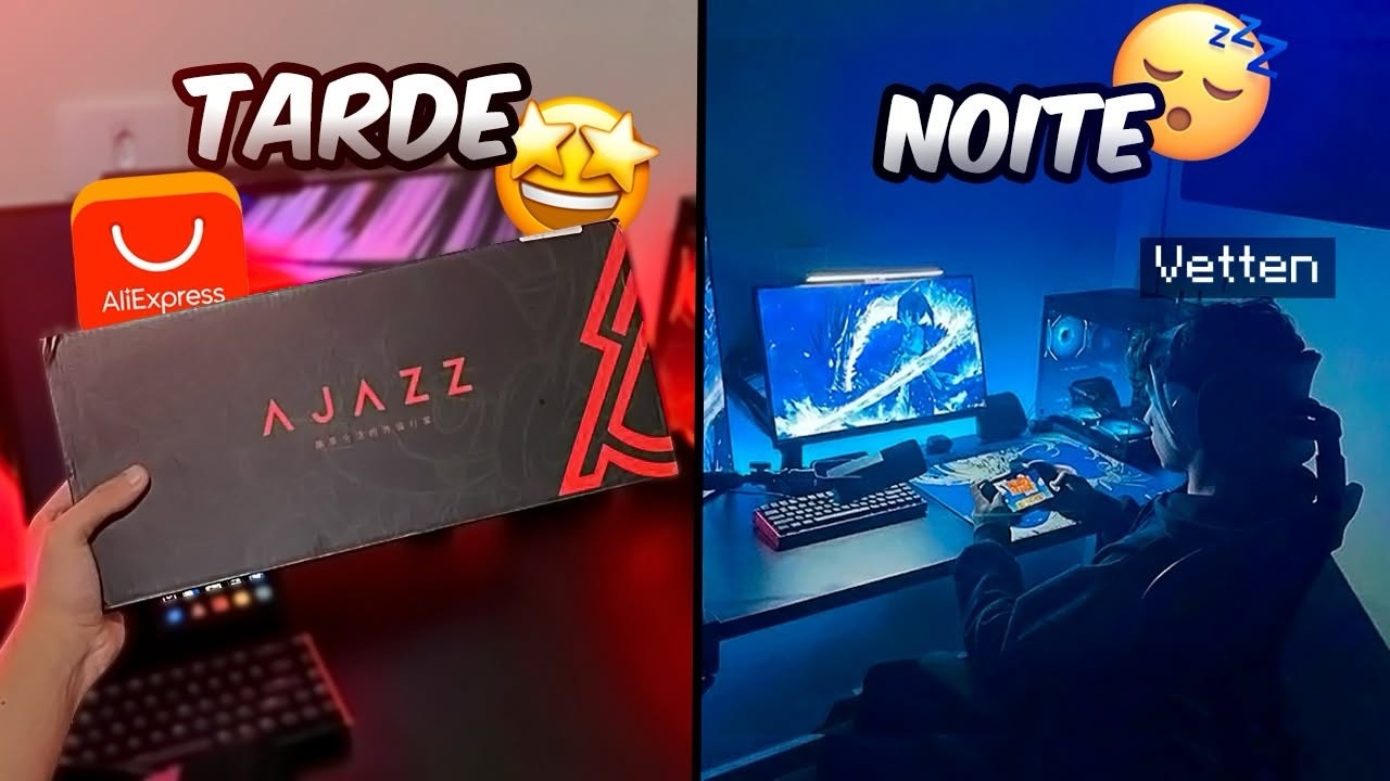 NOITE  GAMER + Unboxing do Ajazz AK820 Pro (AliExpress) 💸🔥