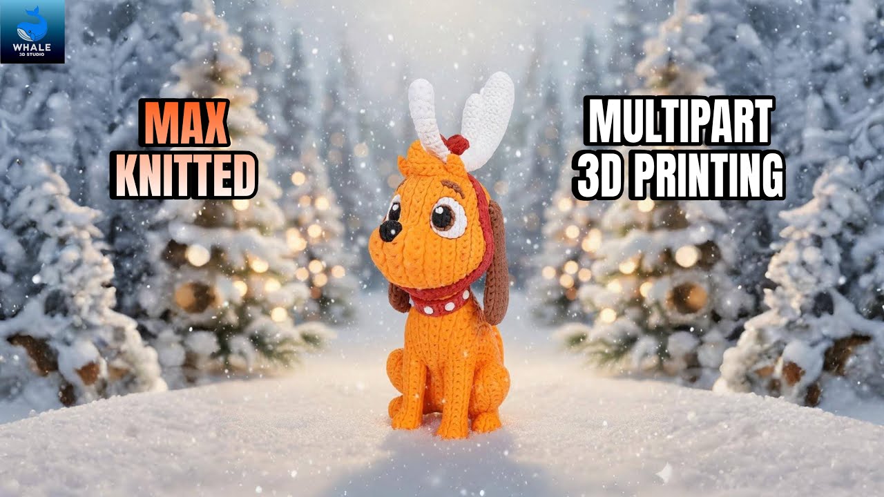 Max - The Grinch’s Dog - Knitted - Multipart 3D Printing