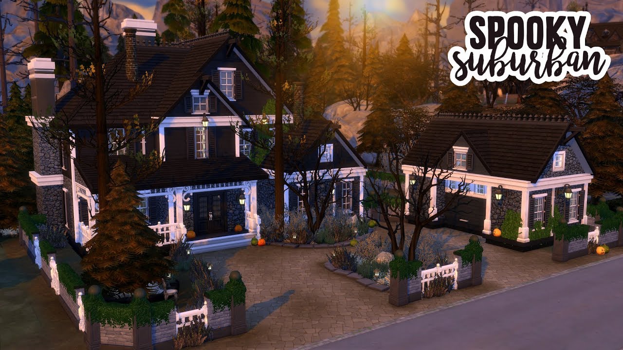 SPOOKY SUBURBAN HOME | The Sims 4 Speed Build