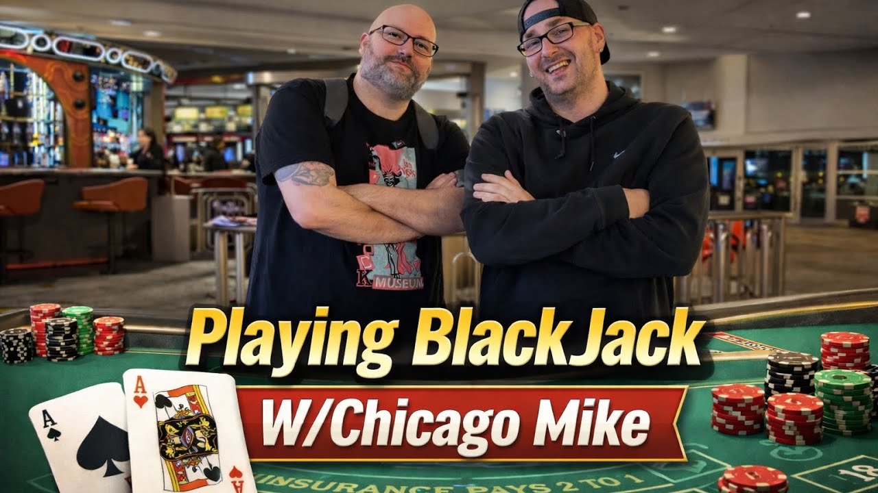 Играем в блэкджек в отеле Plaza Las Vegas с Чикаго Майком.