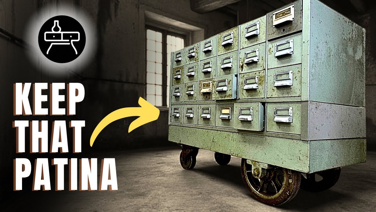 Restoring a Vintage Metal Library Cart : Preserving Original Paint