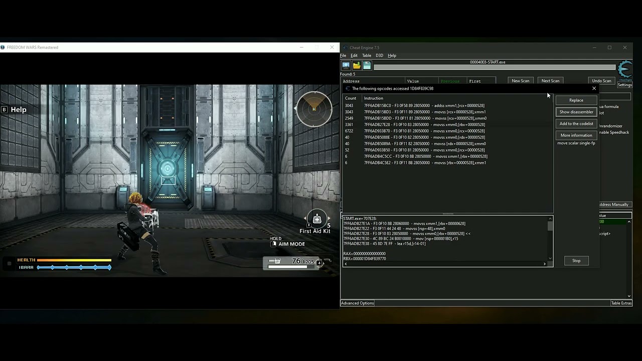 How to create a Cheat Engine script with AoB method
