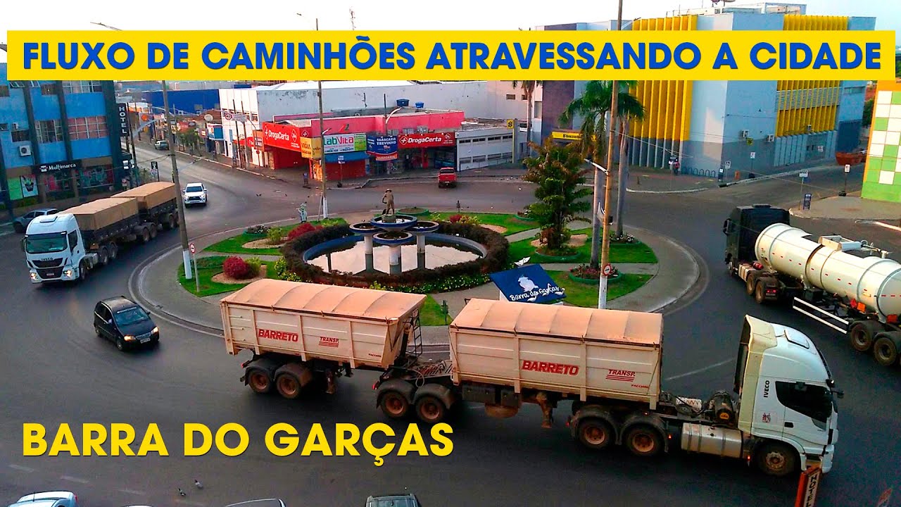 FLUXO DE CAMINHÕES ATRAVESSANDO BARRA DO GARÇAS