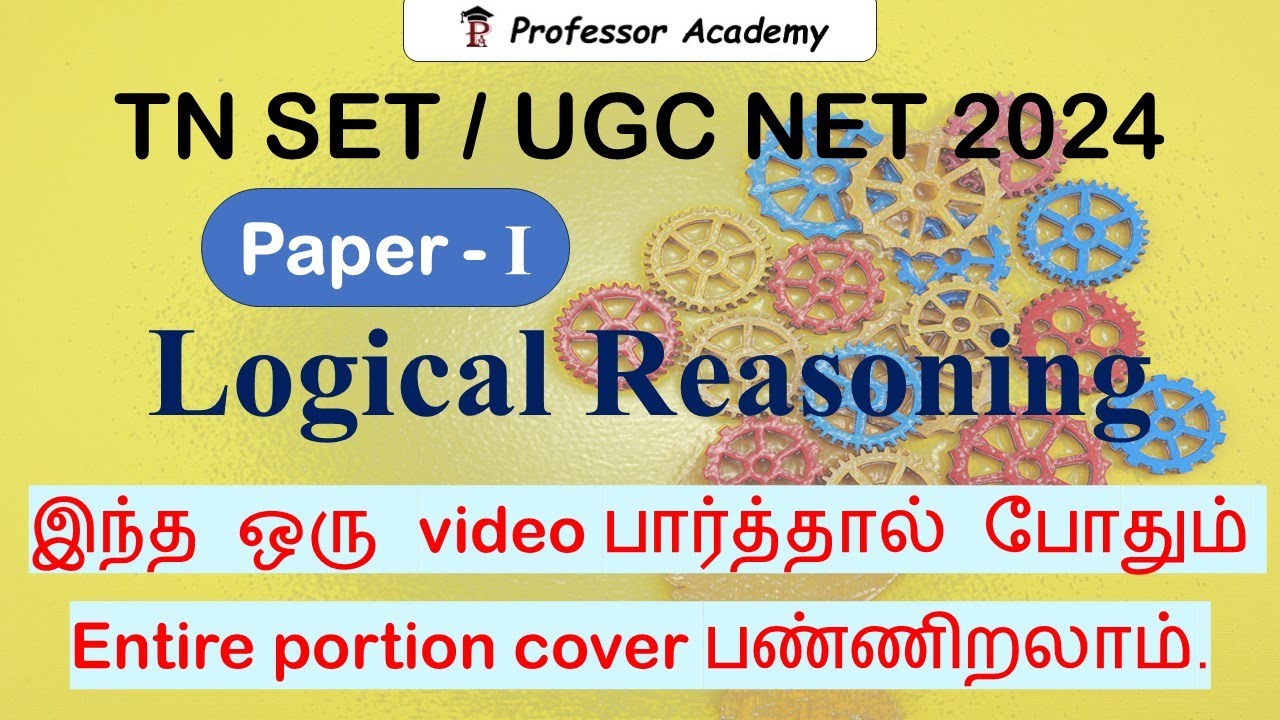 TNSET | Logical reasoning |  Entire portion is covered in single video | Don't miss this