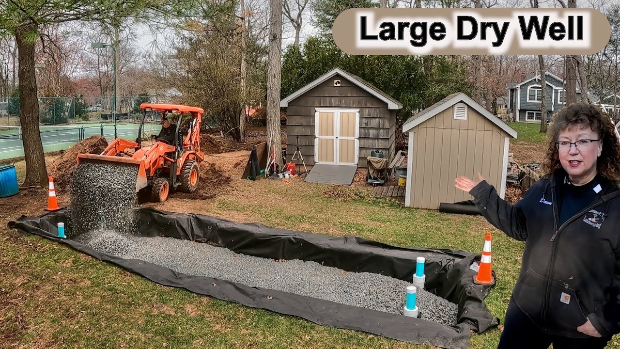 Large Dry Well Installed to Fix Flooding (U.S. Tennis Court Drainage)