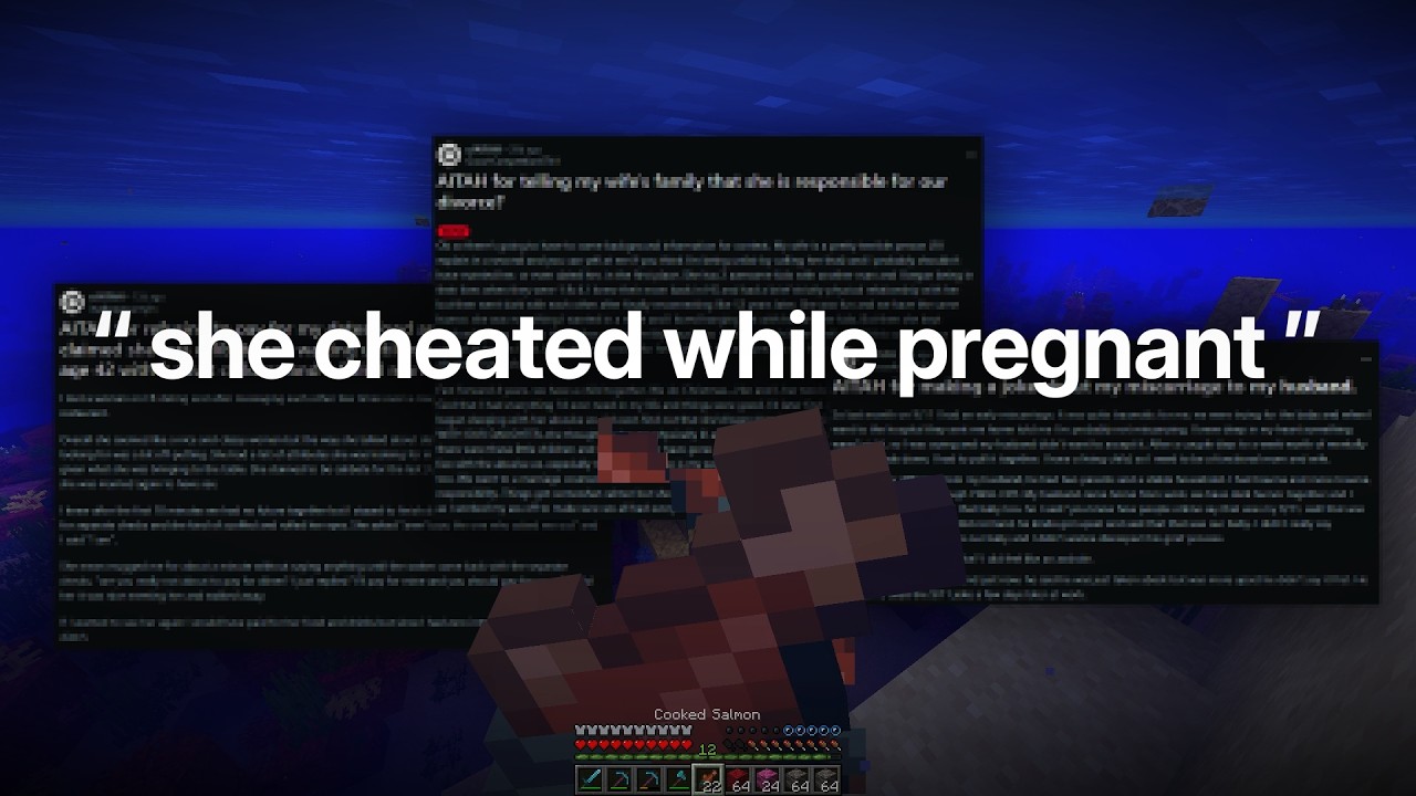 Читаю истории на Reddit, пока играю в Minecraft на заднем сиденье.
