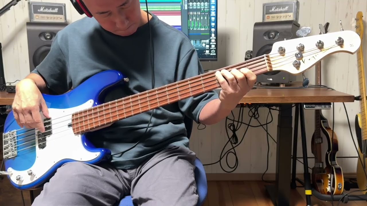 Fusa and THE Grub Street Band (近藤房之助)  - TRAVELLING (Bass cover)