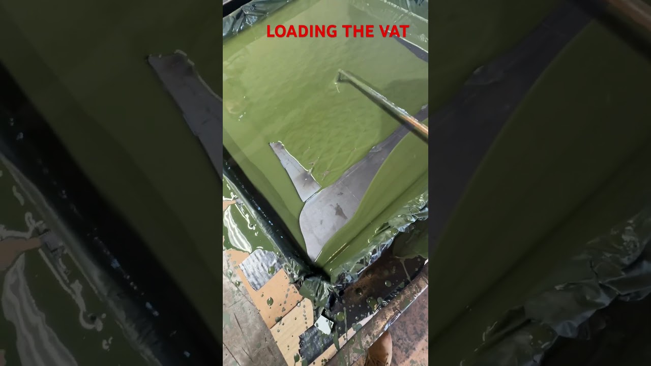 Loading the vat for grate dipping #fabrication #paint