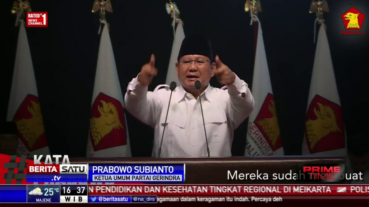 Isi Pidato Prabowo Peridiksi Indonesia Akan Bubar