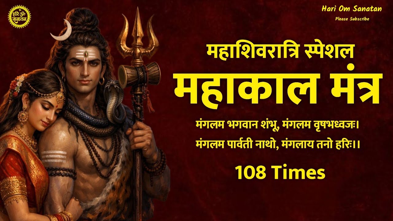 सोमवार स्पेशल  | Shiv Mantra 108 Times | मंगलम भगवान शंभू, मंगलम वृषभध्वजः | Mahakal Mantra 108 Jap