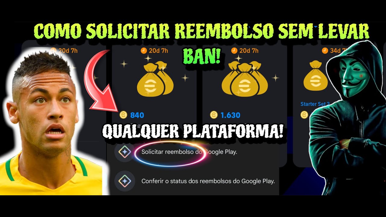 COMO SOLICITAR REEMBOLSO APÓS COMPRA DE MOEDAS NO EFOOTBALL - TENHA SEU DINHEIRO DE VOLTA! ♻️💵💰