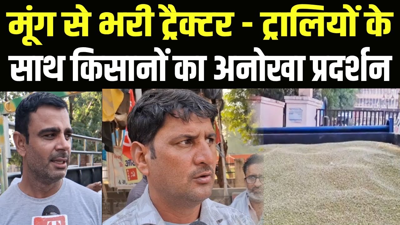 Hisar में मूंग की भरी ट्रैक्टर ट्रालियों के साथ लघु सचिवालय पहुंचे किसान | प्रदर्शन | City Tehelka |