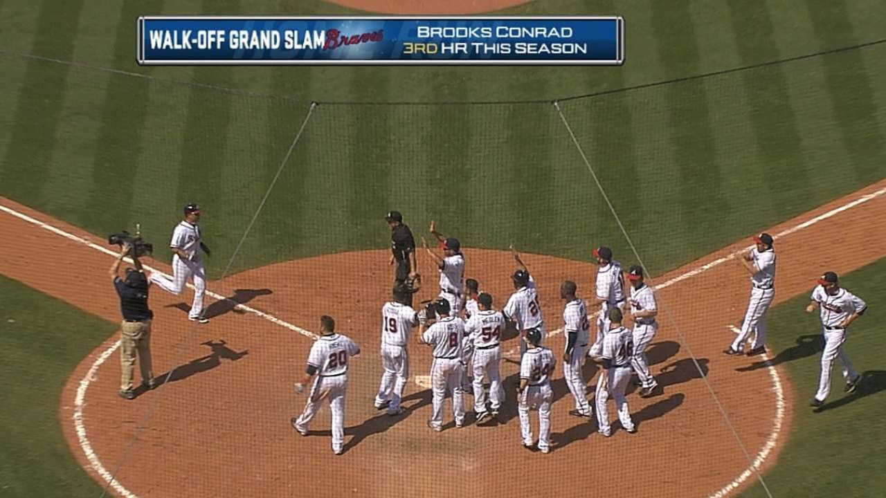 Conrad's slam gives Braves walk-off win