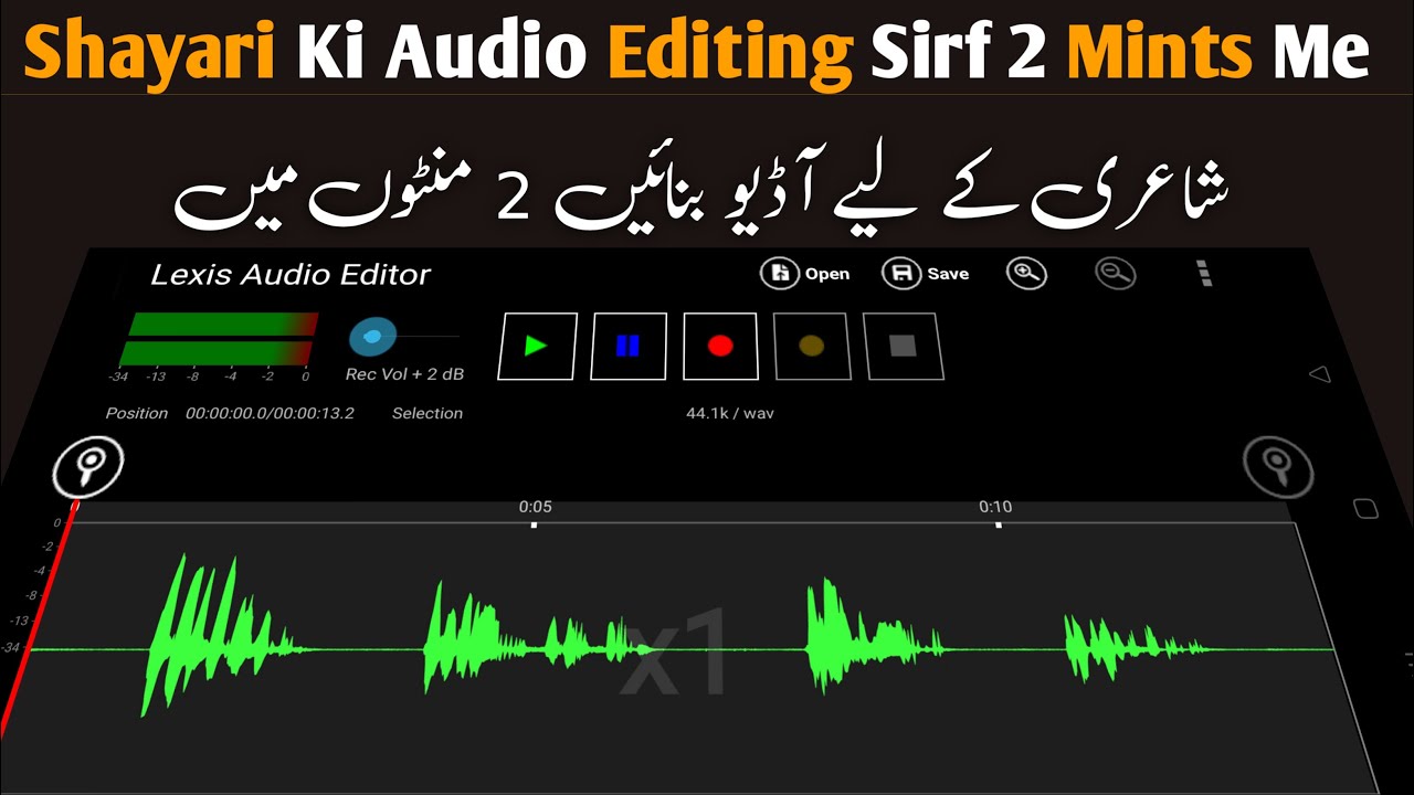 How To Edit Audio For Poetry In Lexes Audio Editor | Technical Seedu