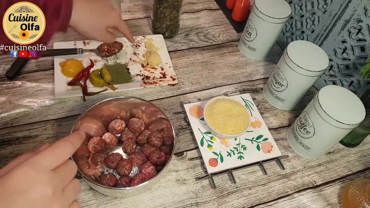 حساء الصدر التونسي  بالكعابر (كرات اللحم )