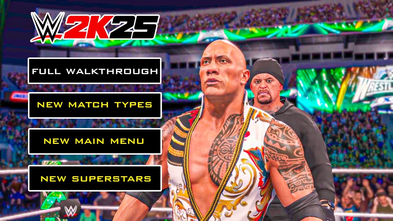 WWE 2K25 FULL WALKTHROUGH NEW MATCH TYPE, New Superstars, New Main Menu!  #wwe2k25