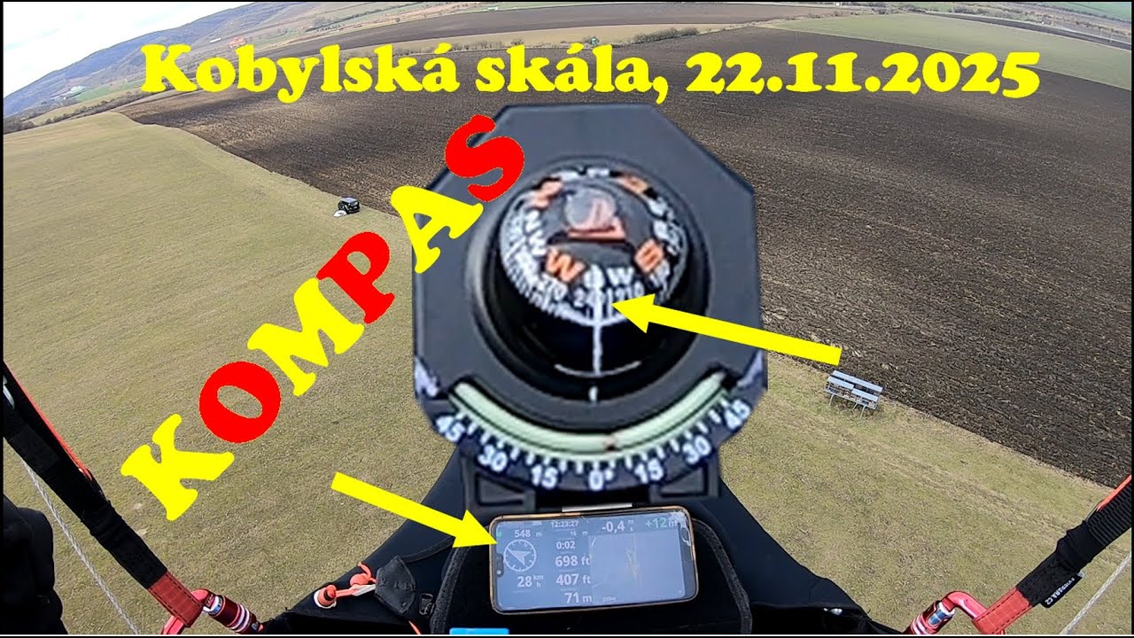 Kobylská skála, 22.11.2025 - KOMPAS, #paragliding, #Axis Vega 6 