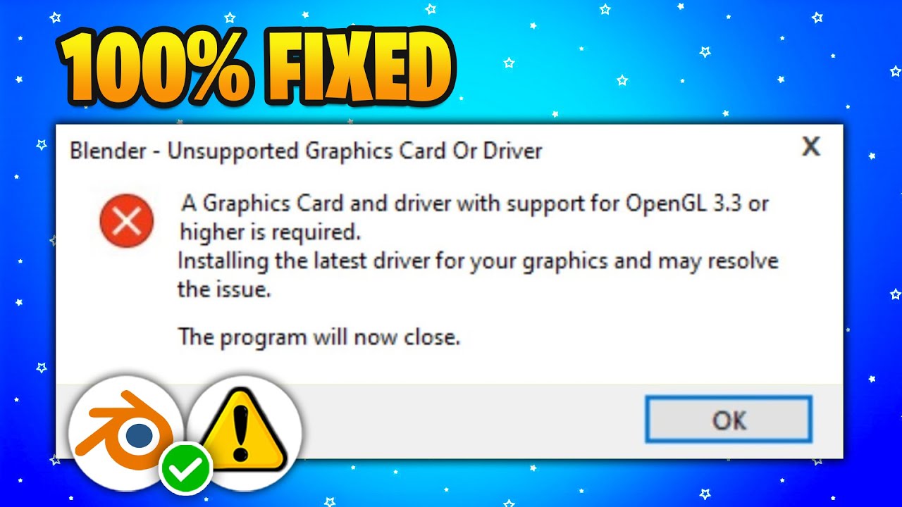 Blender не поддерживает видеокарту или драйвер Opengl 4.3 &mdash; ИСПРАВЛЕНИЕ! (Обновлено в 2025 году)