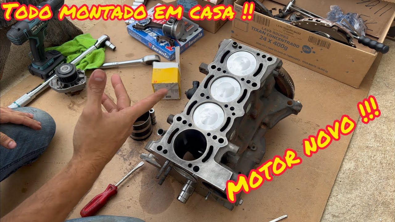Montagem Completa Motor FIRE EM CASA-(Anéis, Virabrequim, Bronzinas, Pistão) UNO PALIO SIENA STRADA