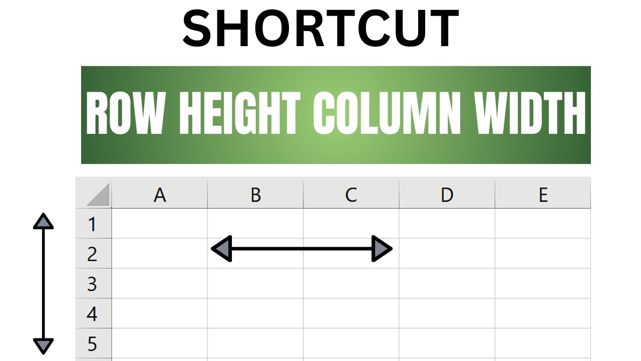 How to change row height and column width in excel - Excel Shortcut