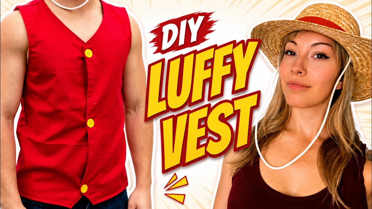 How to Make a Luffy Vest Beginner Easy Cosplay Costume Tutorial