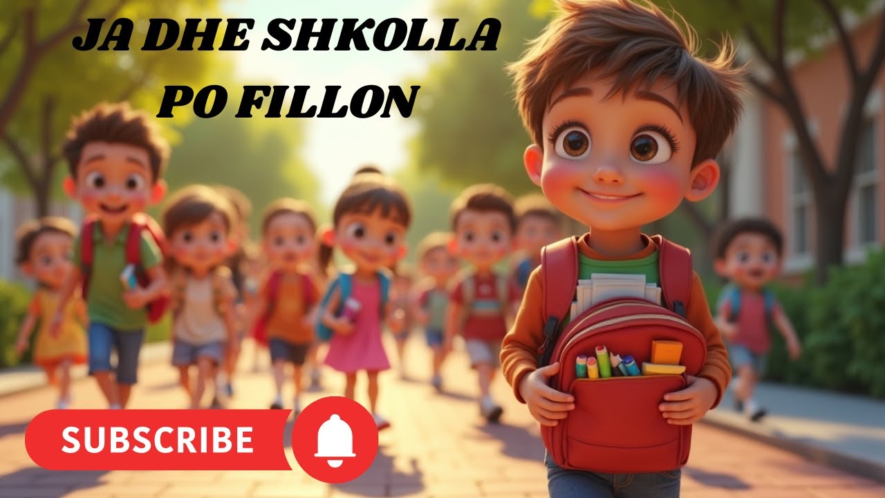 Këngë për Fëmijë 🎶 Kënga e Shkollës  | Back to School Song | Kids Songs in Albanian Kiddo adventures