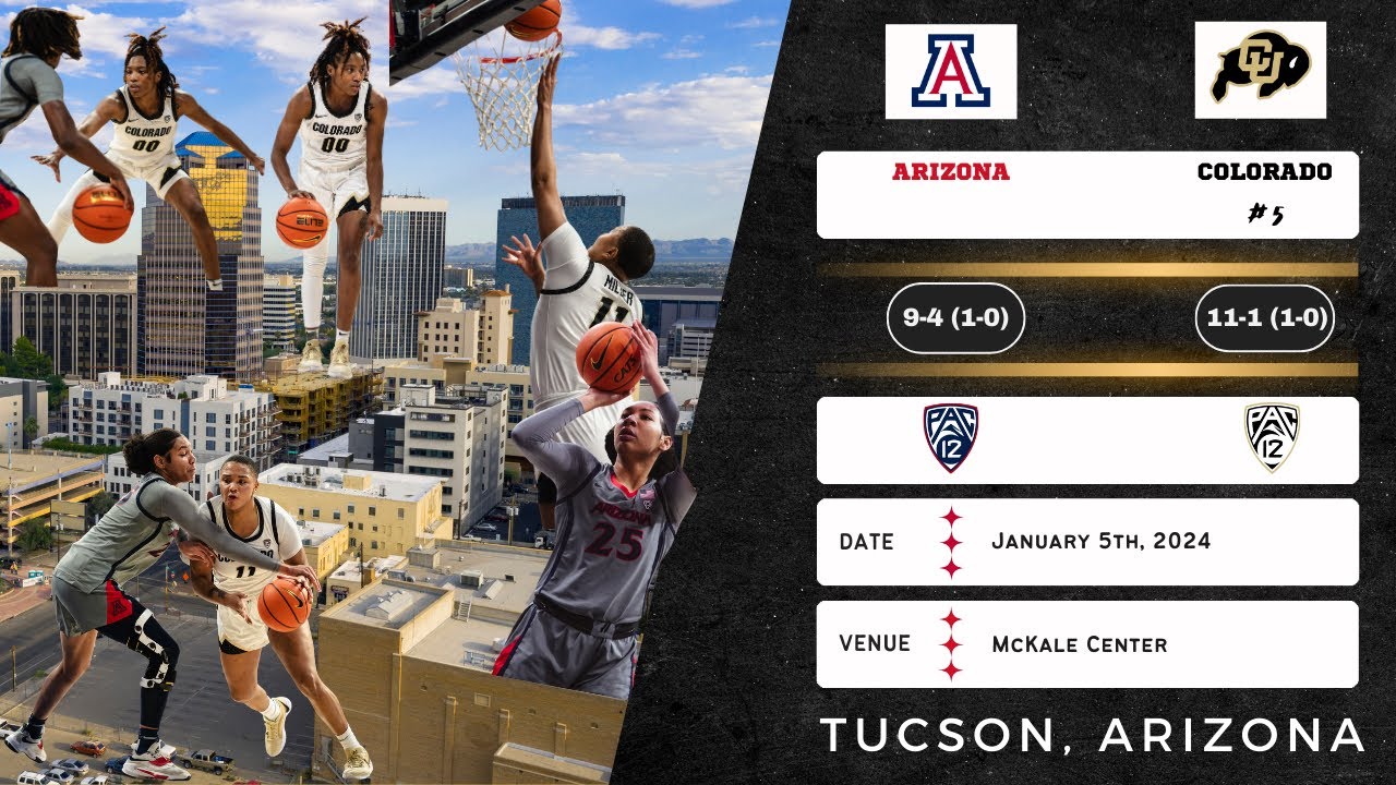 Arizona vs No. 5 Colorado | Pac-12 | 1.5.24