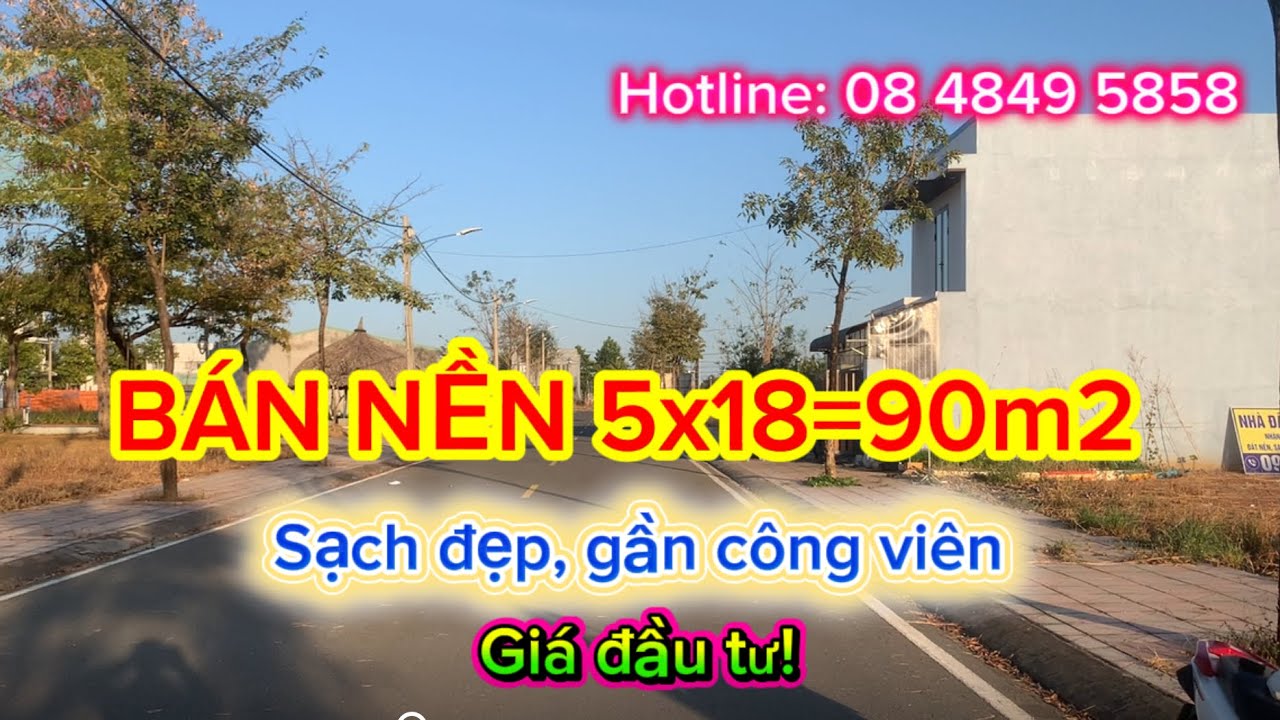 Cát tường phú hưng! Bán nền 5x18=90m2 sạch đẹp, gần công viên đường lớn giá đầu tư