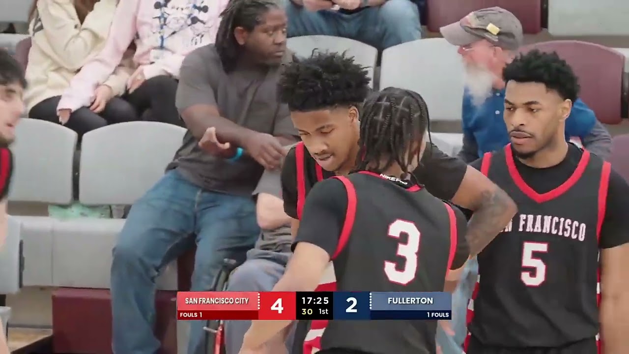 2025 CCCAA Men's Basketball State Championship CCSF vs Fullerton College.