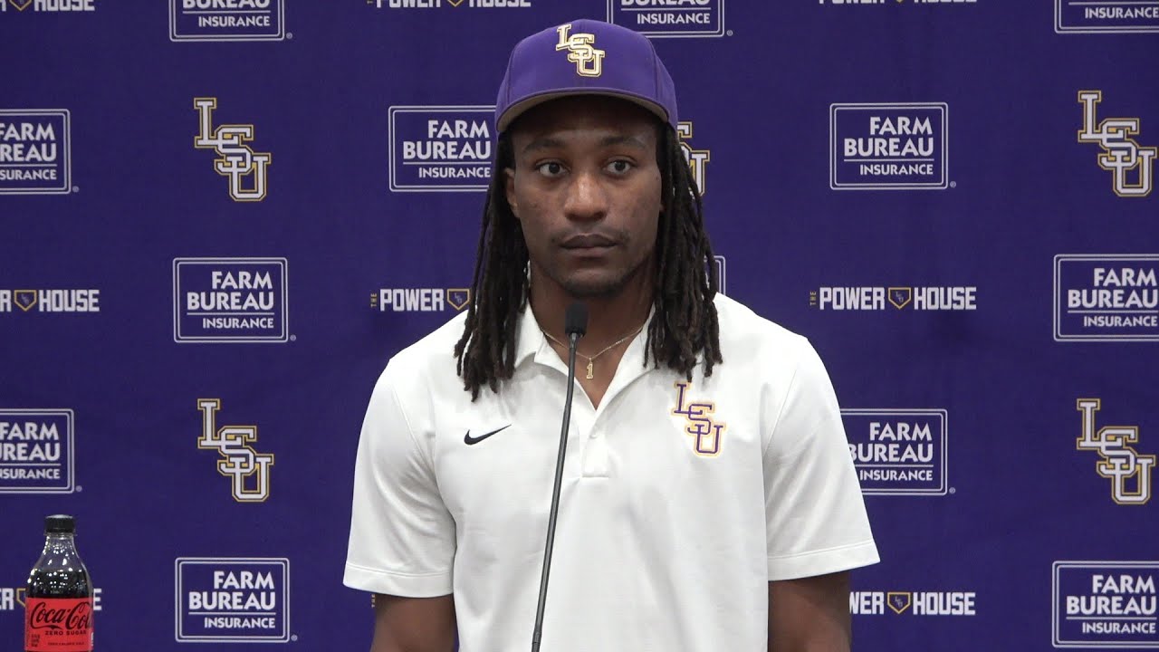 LSU outfielder Chris Stanfield Tigers baseball media day 2026
