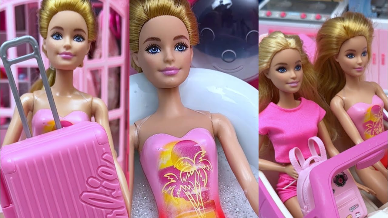 Satisfying With Unboxing Barbie and Ken Family Toys, ASMR Video