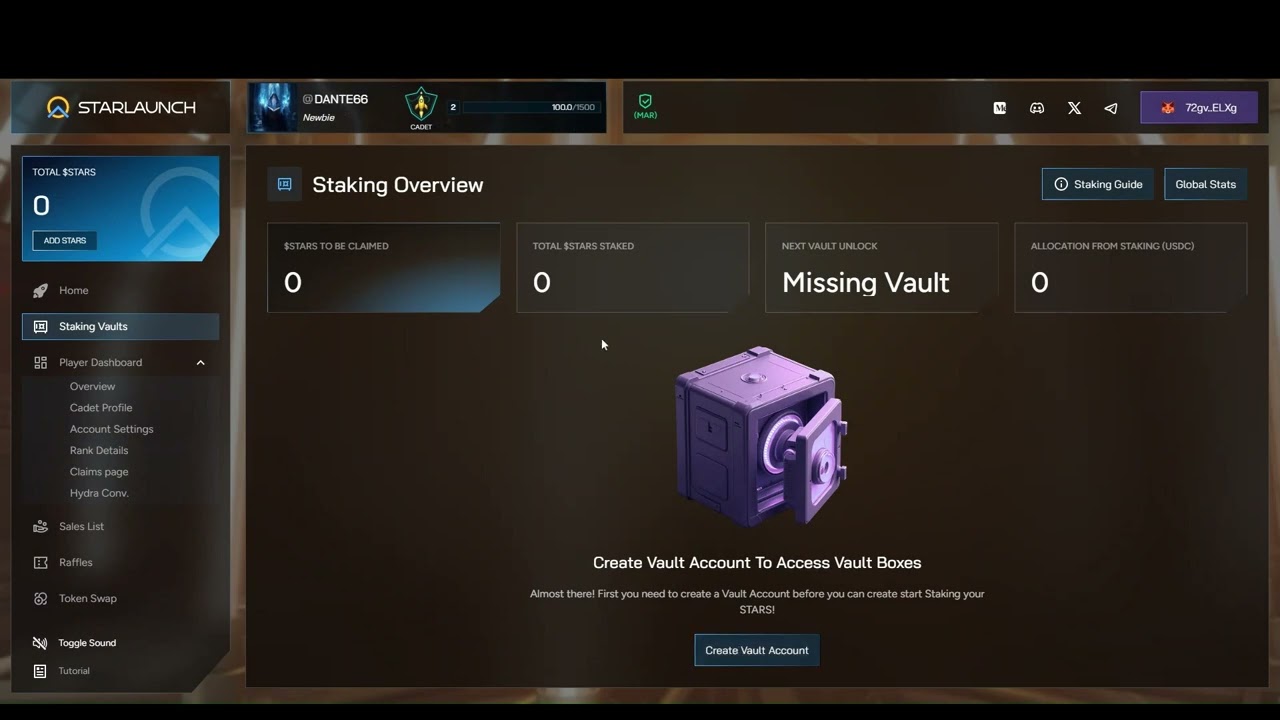 StarLaunch App Walkthrough  XP & Leveling System Explained (Earn XP, Stake & Level Up!)