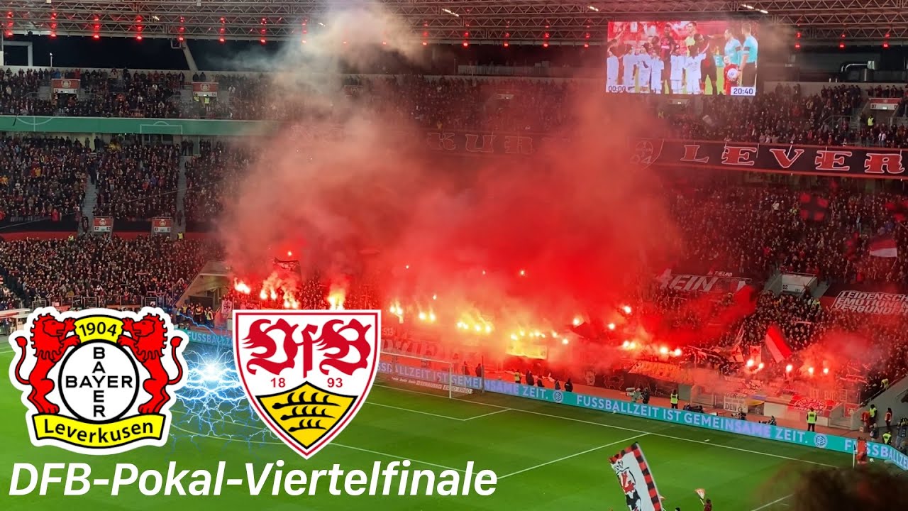 Bayer 04 Leverkusen vs. VFB Stuttgart | Große Pyroshow, spektakuläres Spiel und Last Second Sieg