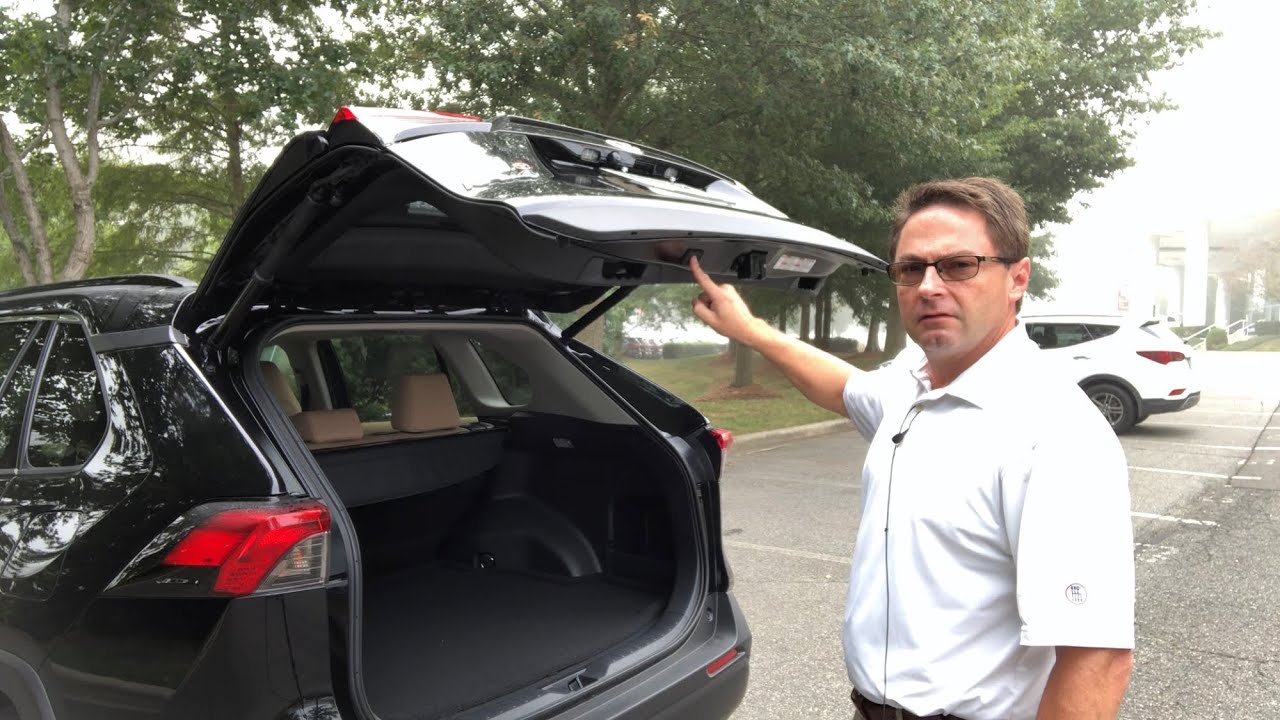 How 2019 RAV4 Power Liftgate Works - Turn On and Set Height
