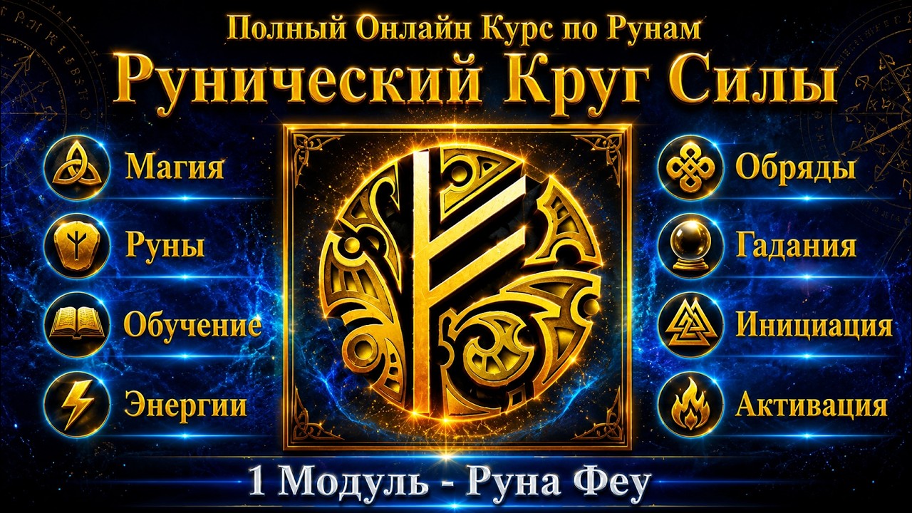 Руна Феу (Феху). Рунический Круг Силы. Полный Курс Обучение Рунам в Онлайне - ведет Юрий Исламов