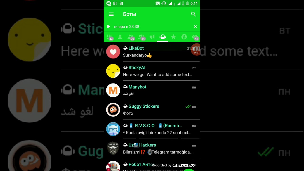 Telegram like bot xaqida. Uzbek tilida.