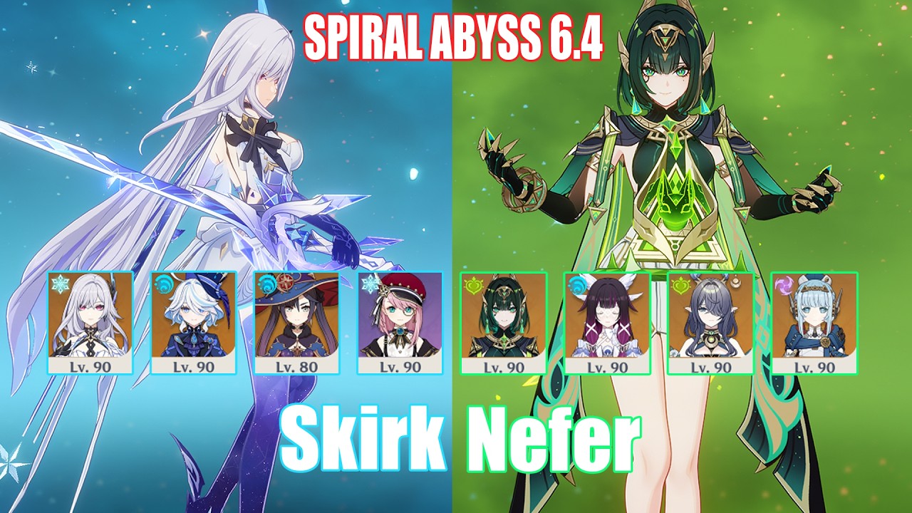 C0 Skirk & C0 Nefer | Spiral Abyss 6.4 | Genshin Impact
