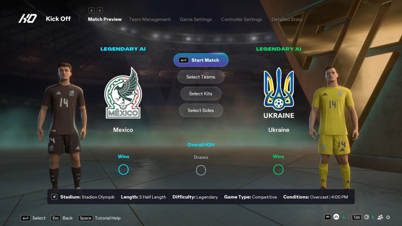 Мексика против Украины | Международный матч | EA FC 26 | Симуляция