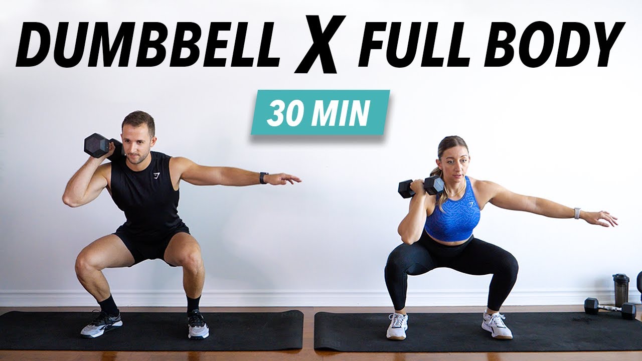 30 Min FULL BODY DUMBBELL WORKOUT at Home - Strength & Conditioning [NO REPEAT]