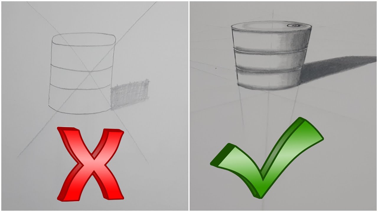 How To Draw a Barrel Using three-point perspective