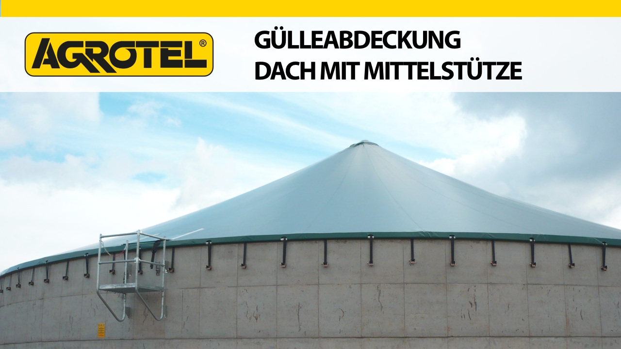 AGROTEL Gülleabdeckung Dach mit Mittelstütze