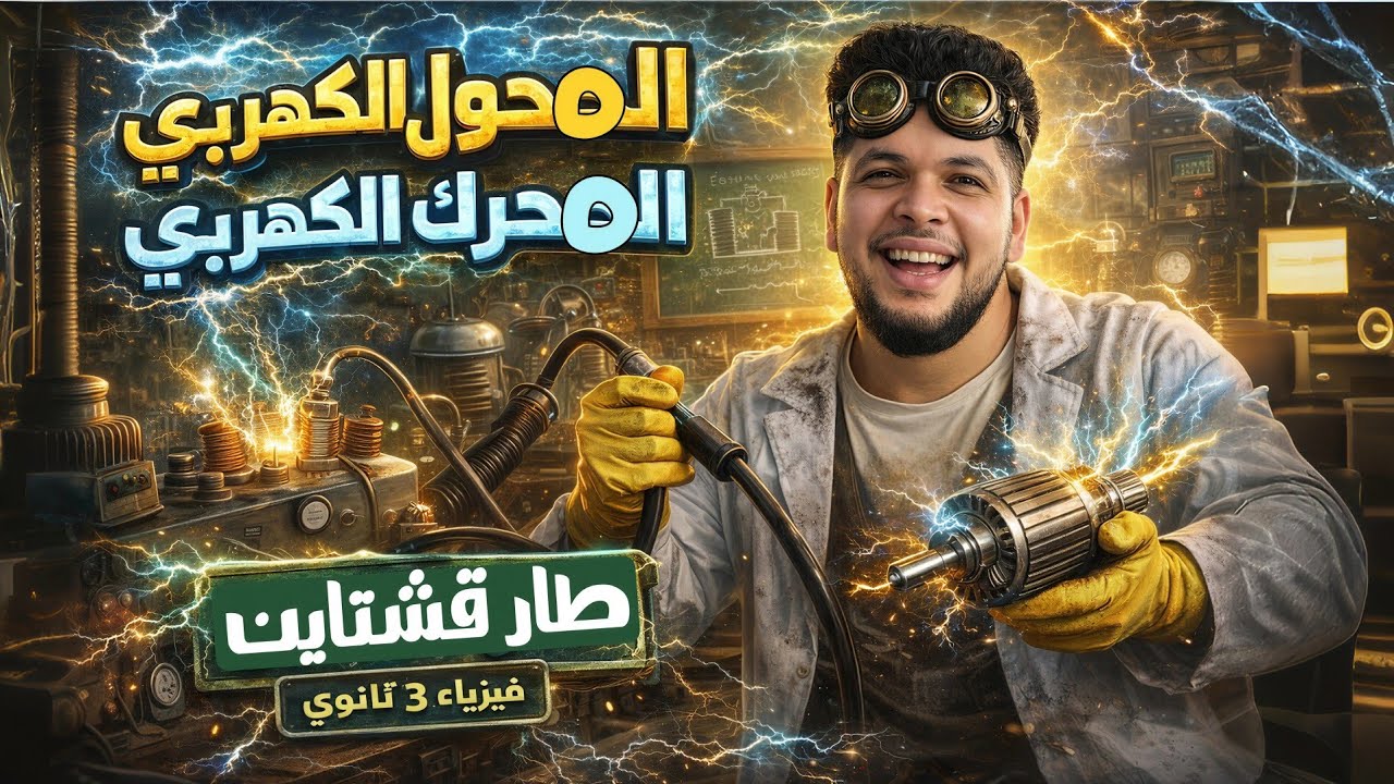 فيزياء 3ث 2026 _ اقوي شرح للمحول والموتور | _ المحاضره19
