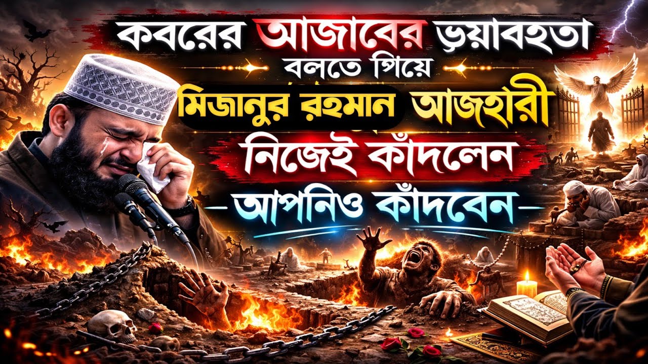 কবরের আজাব কতটা ভয়াবহ? শুনুন চোখে পানি আসবে | মিজানুর রহমান আজহারী | Bangla Waz