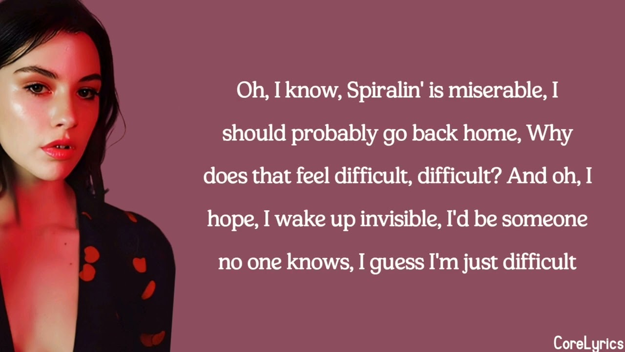 Gracie Abrams - Difficult (lyrics)