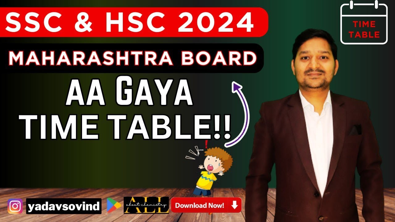 HSC / SSC TIME TABLE RELEASED | MAHARASHTRA BOARD | 2024 | अब तो पढ़ना ही पड़ेगा |