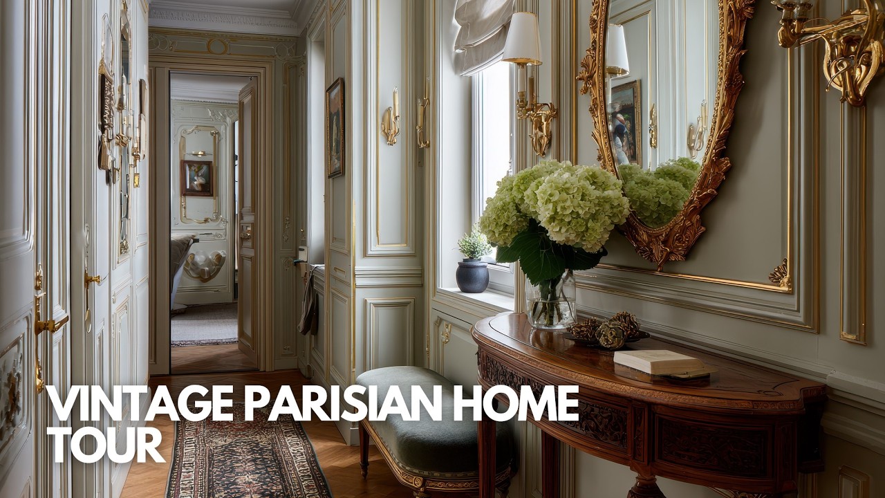 Vintage Parisian Home Tour | Beautiful Green & Cream Cottagecore Dream