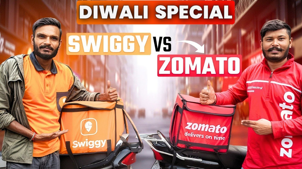 Swiggy Vs Zomato Earning Challenge || Kisme Hui Jyada Earning || #zomato #swiggy #fooddelivery 