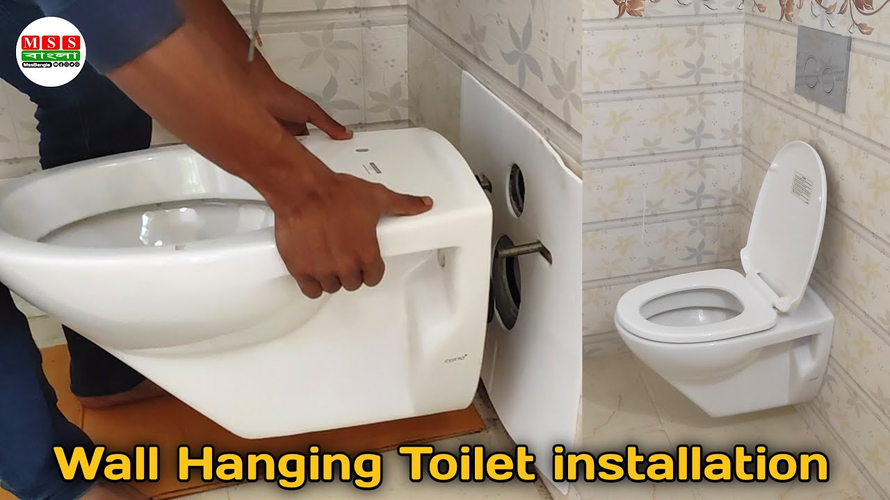 Wall Hanging Commode installation | wall mounted toilet install | wall mounted W/C Fitting |Plumbing