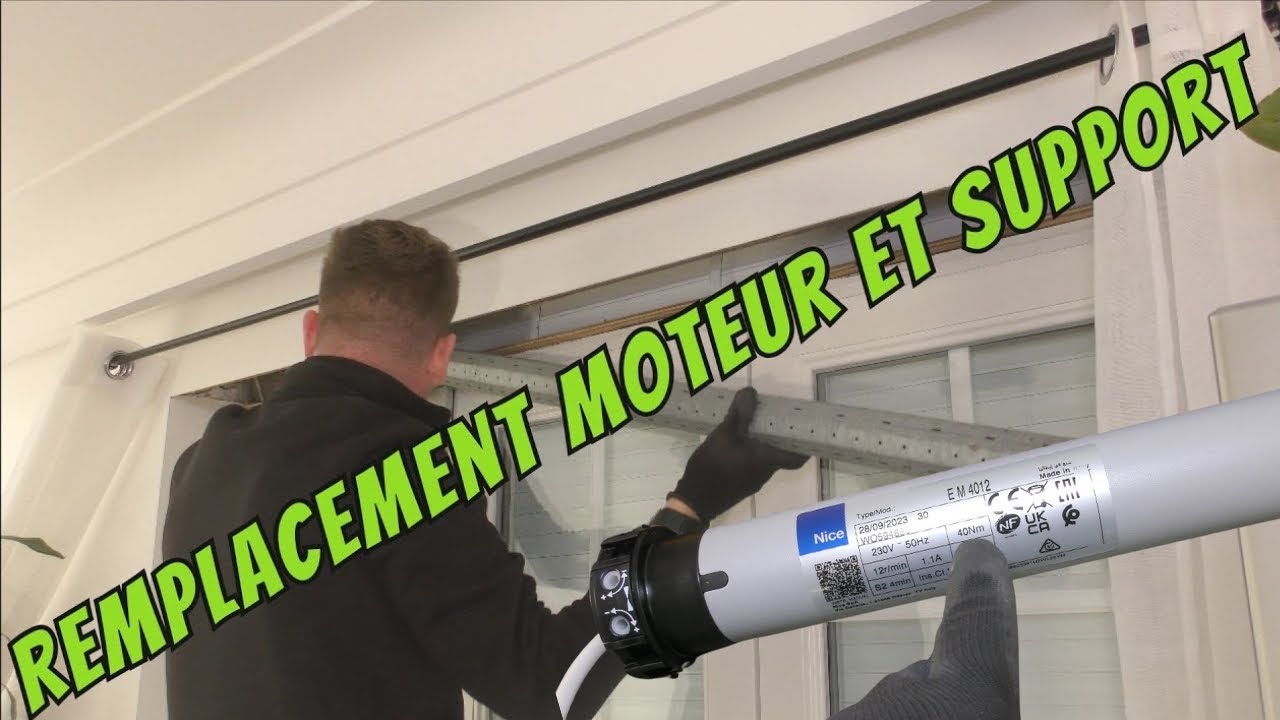 Remplacement d'un moteur de volet et de son support