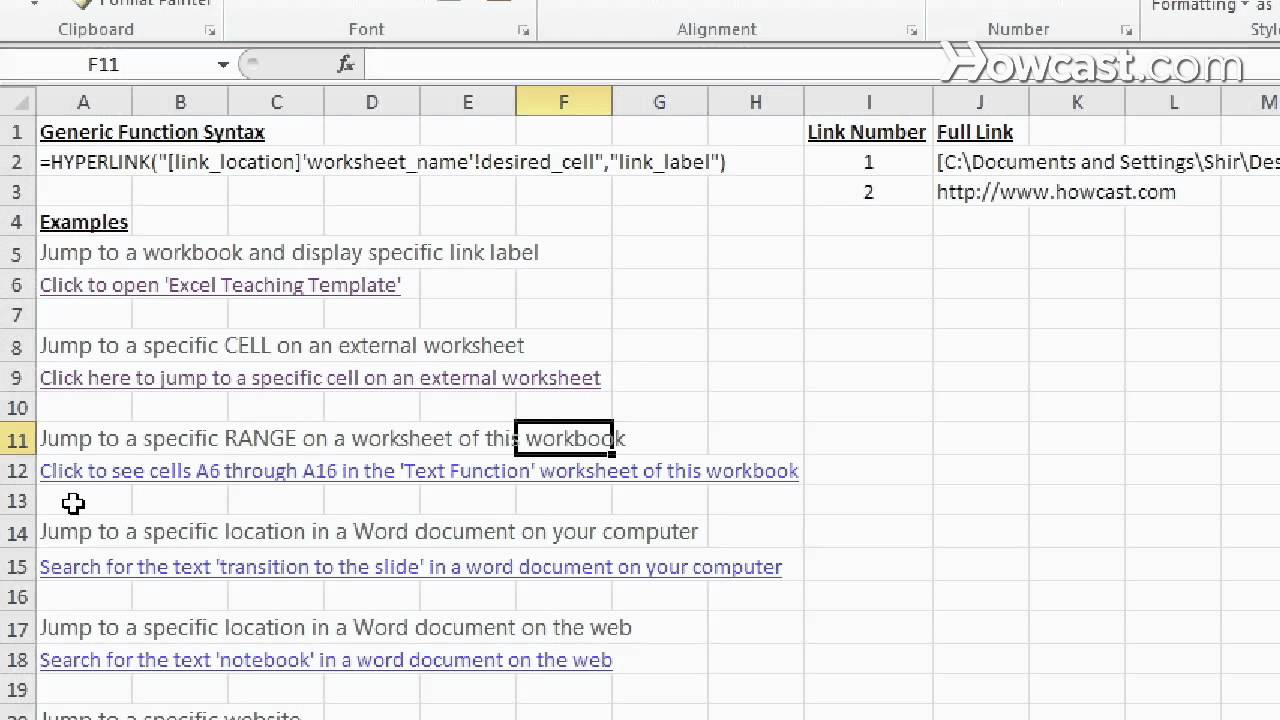 What Is the Hyperlink Function? | Microsoft Excel